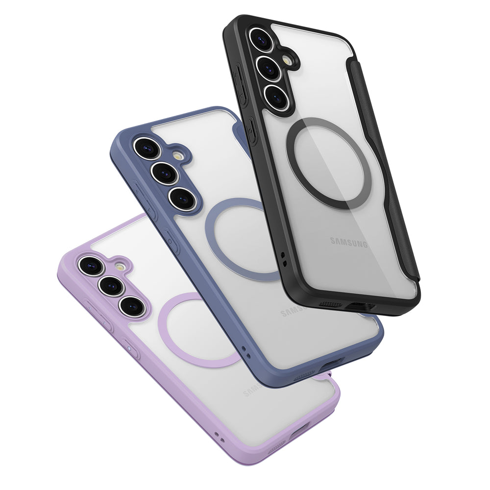 Dux Ducis Skin X Pro æske til Samsung Galaxy S25 med MagSafe og tegnebog - sort