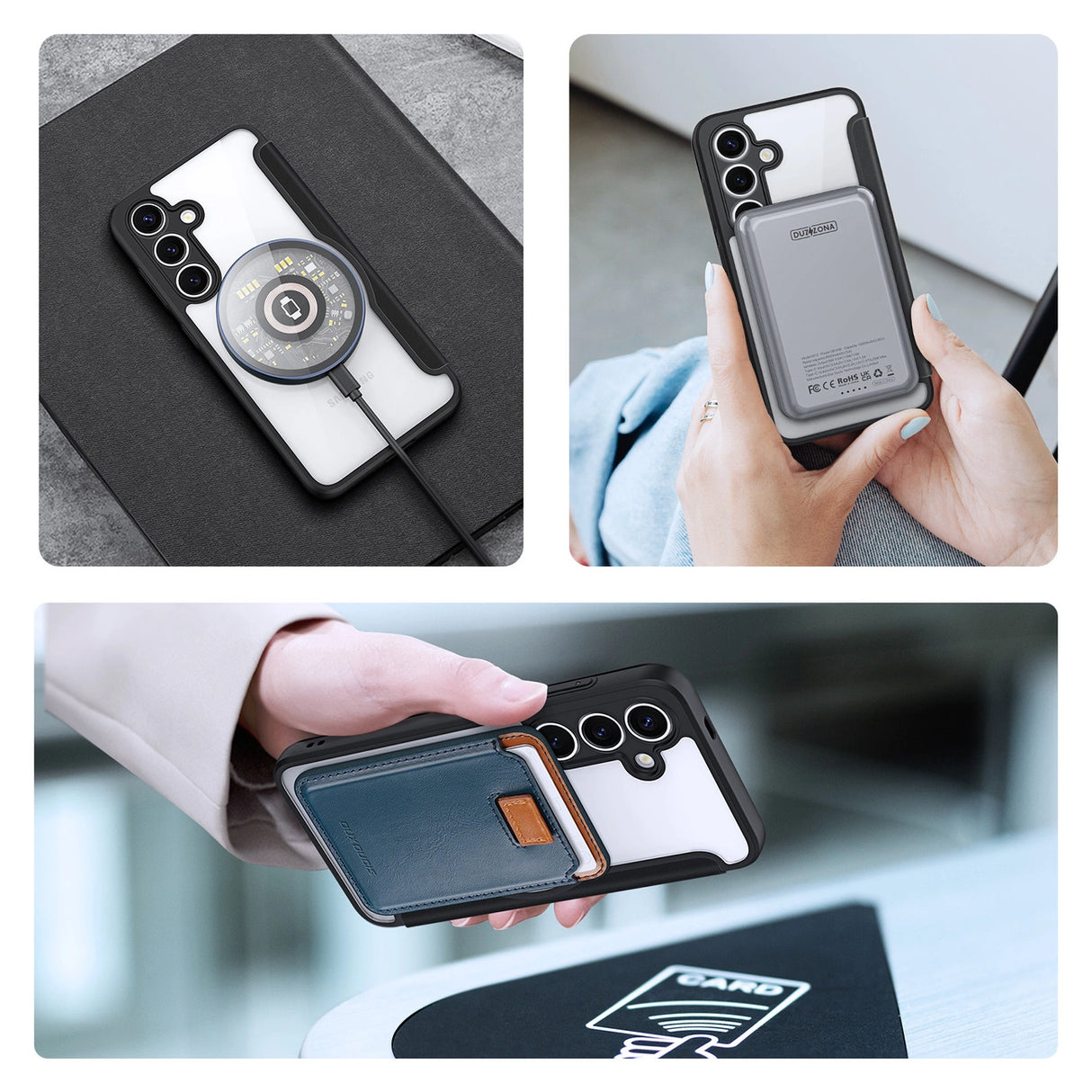 Dux Ducis Skin X Pro æske til Samsung Galaxy S25+ med MagSafe og tegnebog - sort