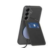 Dux Ducis Rafi II Case til Samsung Galaxy S25+ med Stand og Wallet - sort