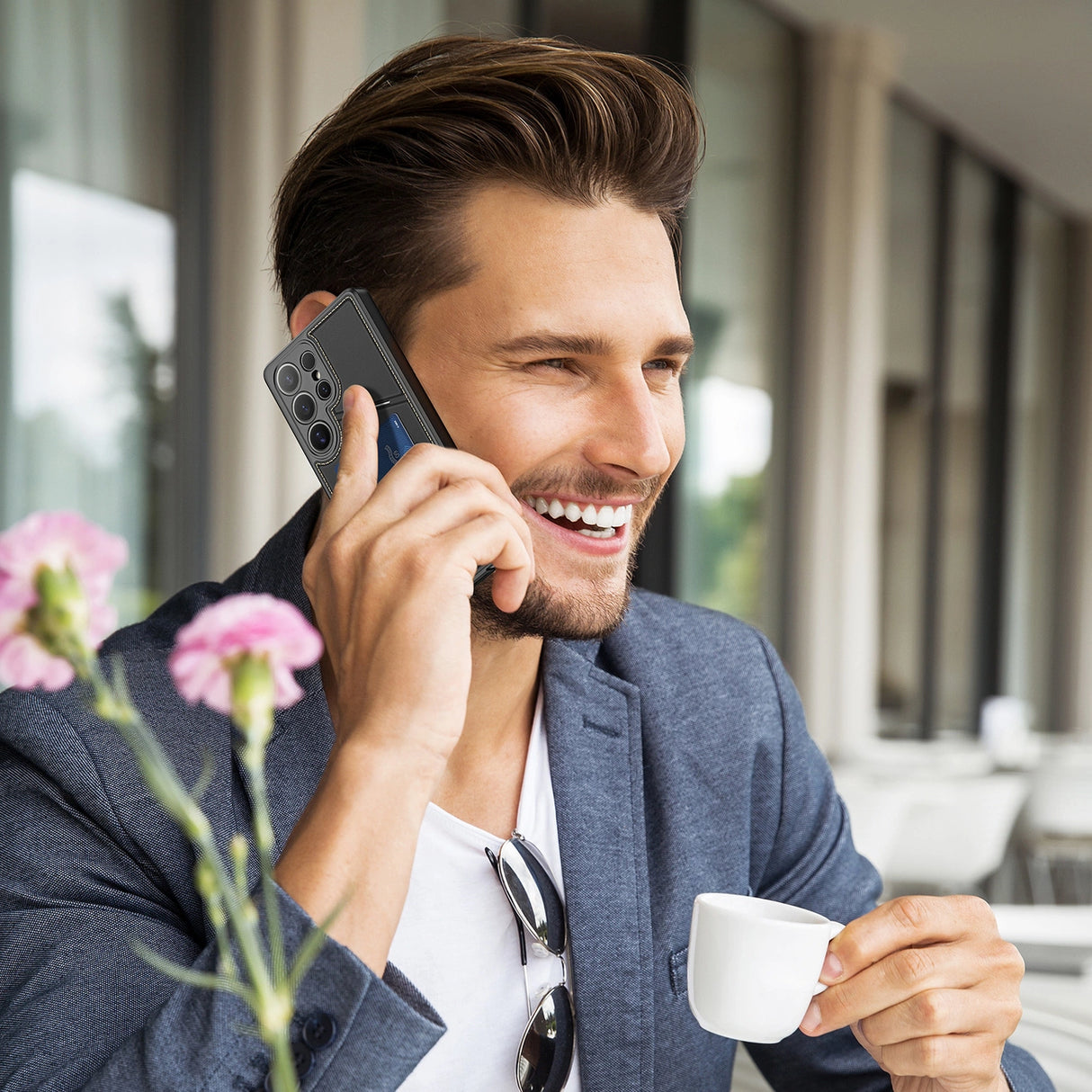 Dux Ducis Rafi II Case til Samsung Galaxy S25 Ultra med Stand og Wallet - sort