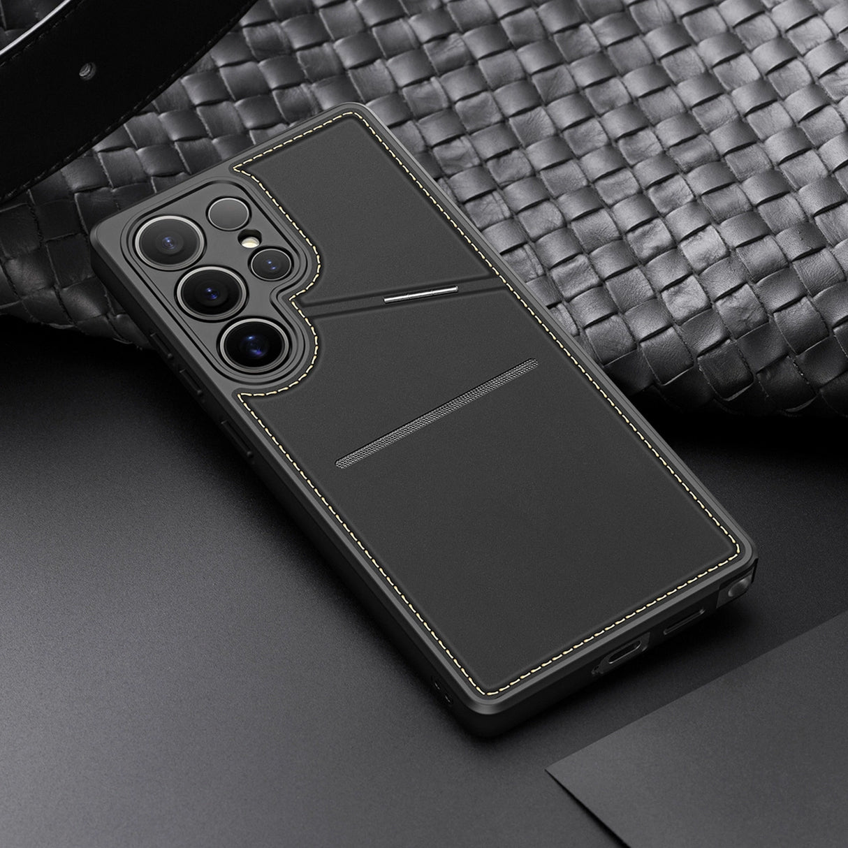 Dux Ducis Rafi II Case til Samsung Galaxy S25 Ultra med Stand og Wallet - sort