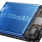 Dudao K29 10000mAh PD 20W MagSafe Power Bank med metalkasse, stativ og indbyggede USB-C/ Lightning-kabler - Grå