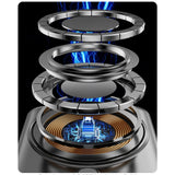 Dudao K29 10000mAh PD 20W MagSafe Powerbank med Metal Case, Stand og Indbygget USB-C / Lightning Kabler - Silver