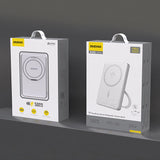 Dudao K28 10000mAh PD 22.5W MagSafe Powerbank med metalkasse og ringstand - Silver