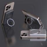 Dudao K28 10000mAh PD 22.5W MagSafe Powerbank med metalkasse og ringstand - Silver