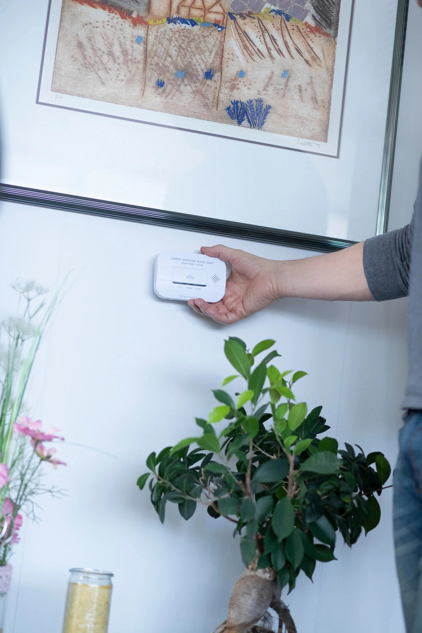 Brennenstuhl CM A 3030 carbonmonoxid- og gassensor med alarmsignal og LED-skærm - hvid