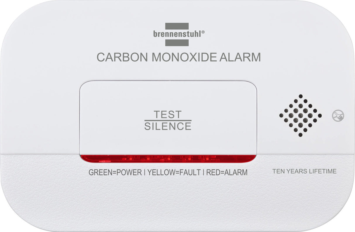Brennenstuhl CM A 3030 carbonmonoxid- og gassensor med alarmsignal og LED-skærm - hvid