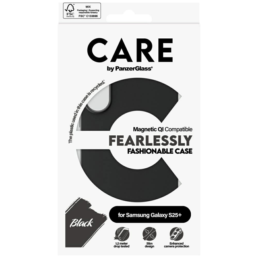 CARE af PanzerGlass Fashion QI Case til Samsung Galaxy S25+ - sort