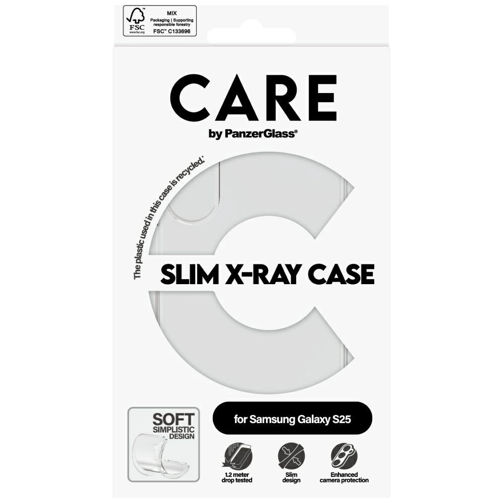 CARE af PanzerGlass Fashion X-Ray Case til Samsung Galaxy S25 - Transparent
