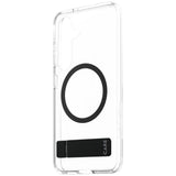CARE af PanzerGlass Feature Black Kickstand & QI Case til Samsung Galaxy S25 - Transparent