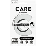 CARE af PanzerGlass Feature Black Kickstand & QI Case til Samsung Galaxy S25 - Transparent