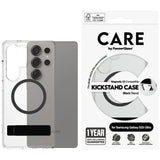 CARE af PanzerGlass Feature Black Kickstand & QI Case til Samsung Galaxy S25 Ultra - Transparent