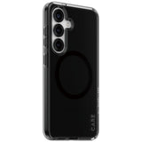 CARE af PanzerGlass Flagship Urban Combat Black QI Case til Samsung Galaxy S25 - Halvt gennemsigtig røg