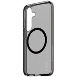 CARE af PanzerGlass Flagship Urban Combat Black QI Case til Samsung Galaxy S25 - Halvt gennemsigtig røg