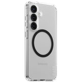 CARE af PanzerGlass Flagship Urban Combat Black QI Case til Samsung Galaxy S25 - Transparent