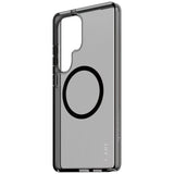 CARE af PanzerGlass Flagship Urban Combat Black QI Case til Samsung Galaxy S25 Ultra - Halvt gennemsigtig røg