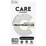 CARE af PanzerGlass Flagship Urban Combat Chardonnay QI Case til Samsung Galaxy S25 Ultra - Transparent