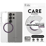 CARE af PanzerGlass Flagship Urban Combat Purple QI Case til Samsung Galaxy S25 Ultra - Transparent