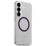 CARE af PanzerGlass Flagship Urban Combat Purple QI Case til Samsung Galaxy S25+ - Transparent