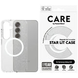 CARE af PanzerGlass Flagship Urban Combat Starlight White QI Case til Samsung Galaxy S25 - Transparent