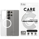 CARE af PanzerGlass Flagship Urban Combat White QI Case til Samsung Galaxy S25 Ultra - Transparent