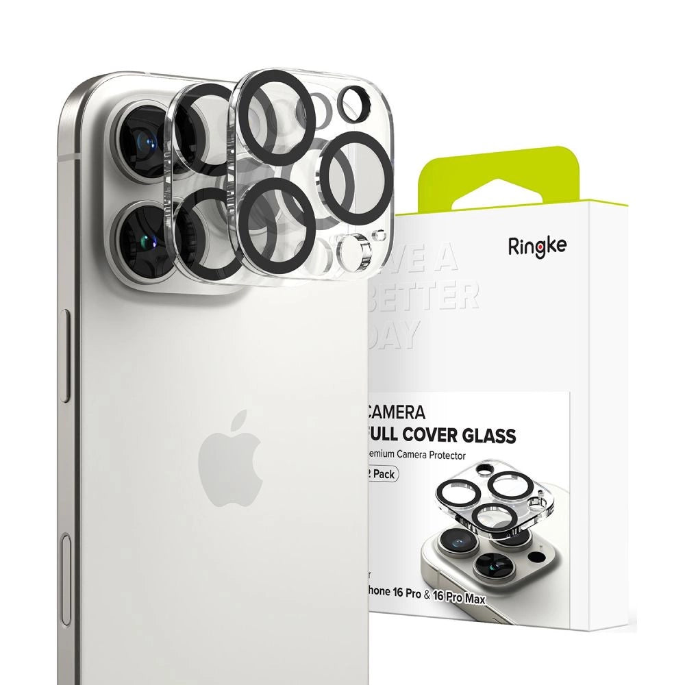 Ringke Camera Protector 2-pakke af hærdet glas til iPhone 16 Pro / 16 Pro Max