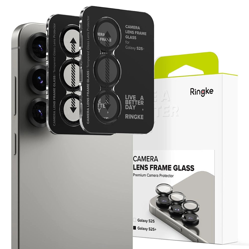 Ringke Camera Frame Protector 2-pack til Samsung Galaxy S25+ Ultra - sort