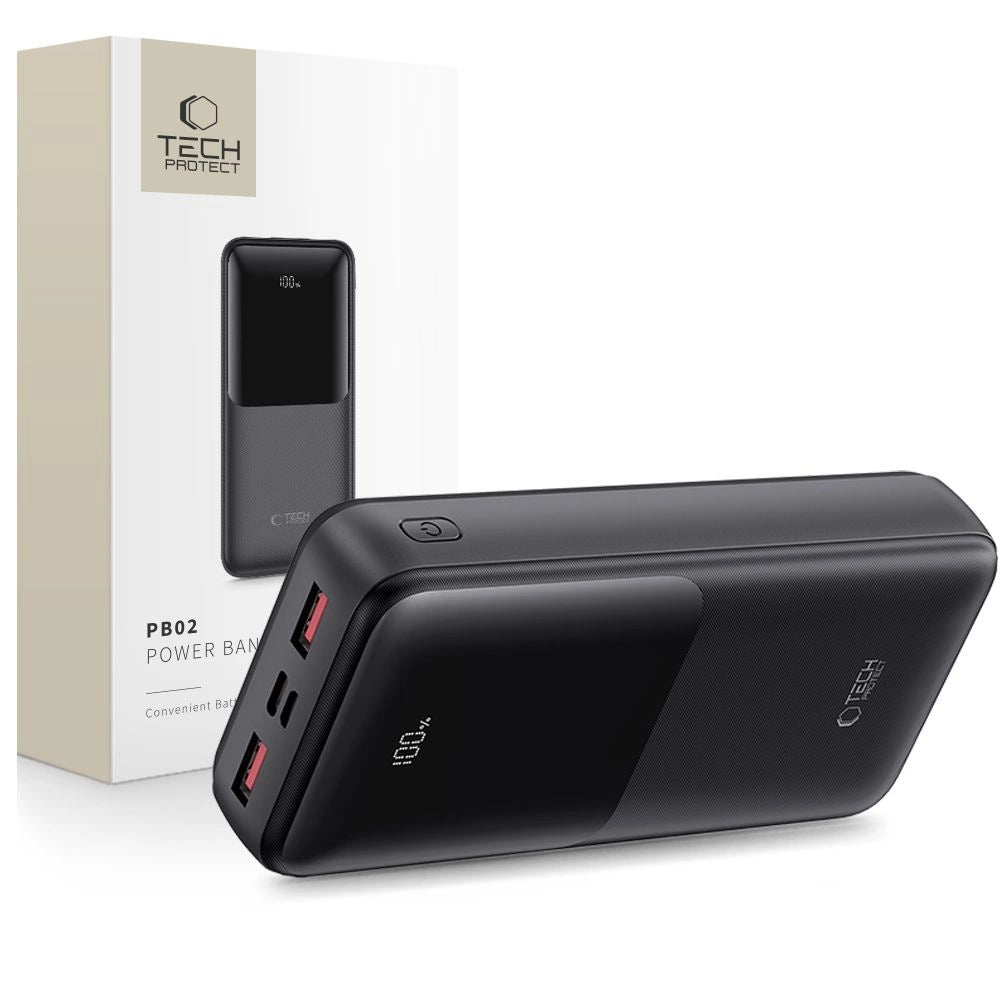 Powerbank Tech-Protect PB02 20000mAh 22,5W - sort