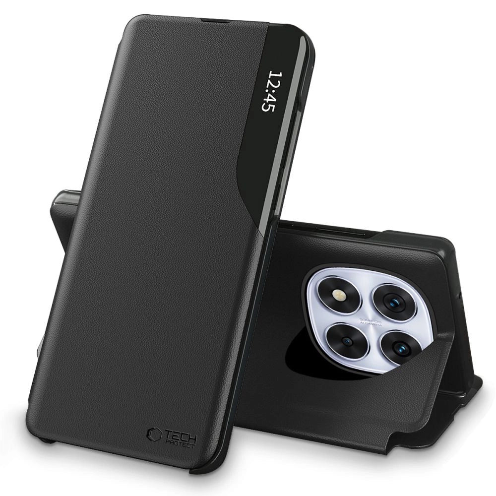 Tech-Protect Smart View Case til Xiaomi Redmi Note 14 Pro 5G / Poco X7 5G - sort