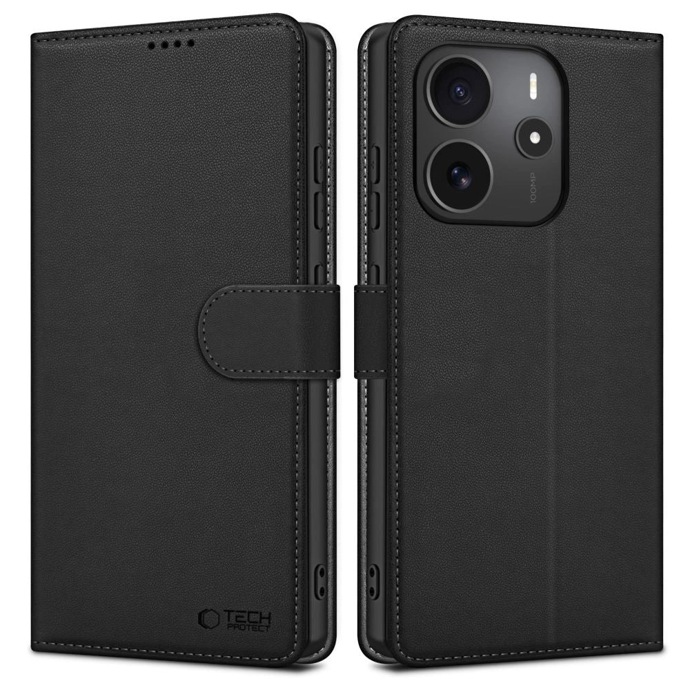 Tech-Protect Wallet Case til Xiaomi Redmi Note 14 4G / LTE - Matte Black