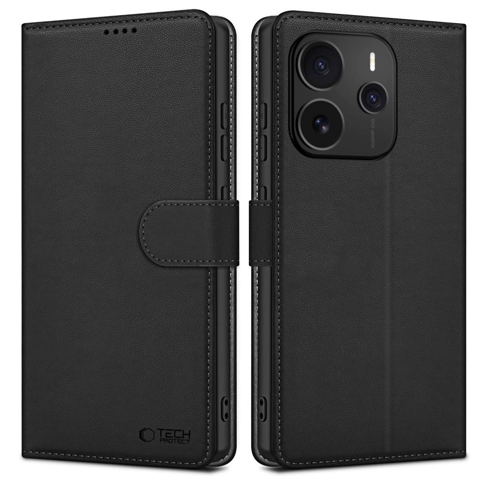 Tech-Protect Wallet Case til Xiaomi Redmi Note 14 5G - Matte Black