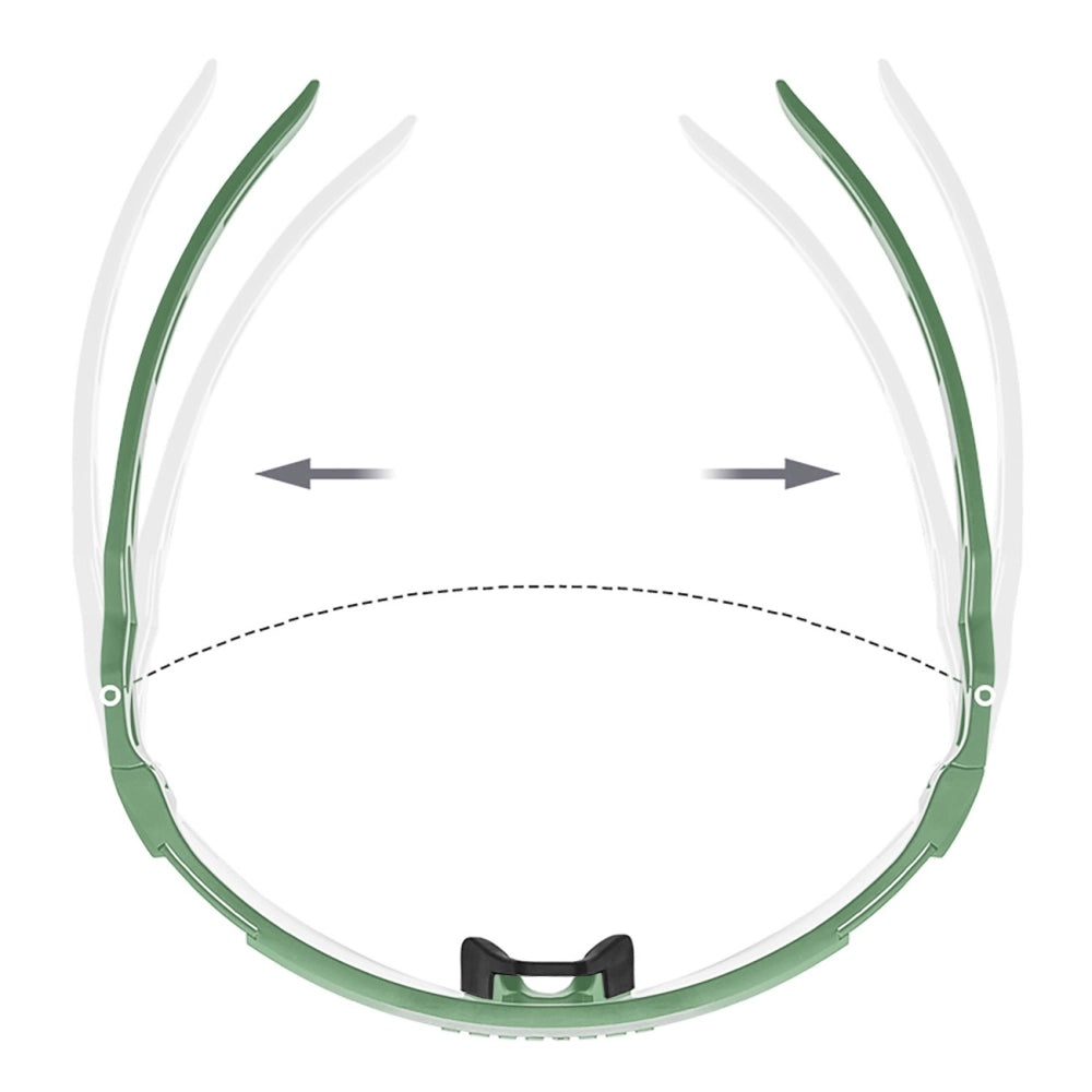 Rockbros Photochromic Cycling Glasses with UV Protection and Corrective Insert - Green