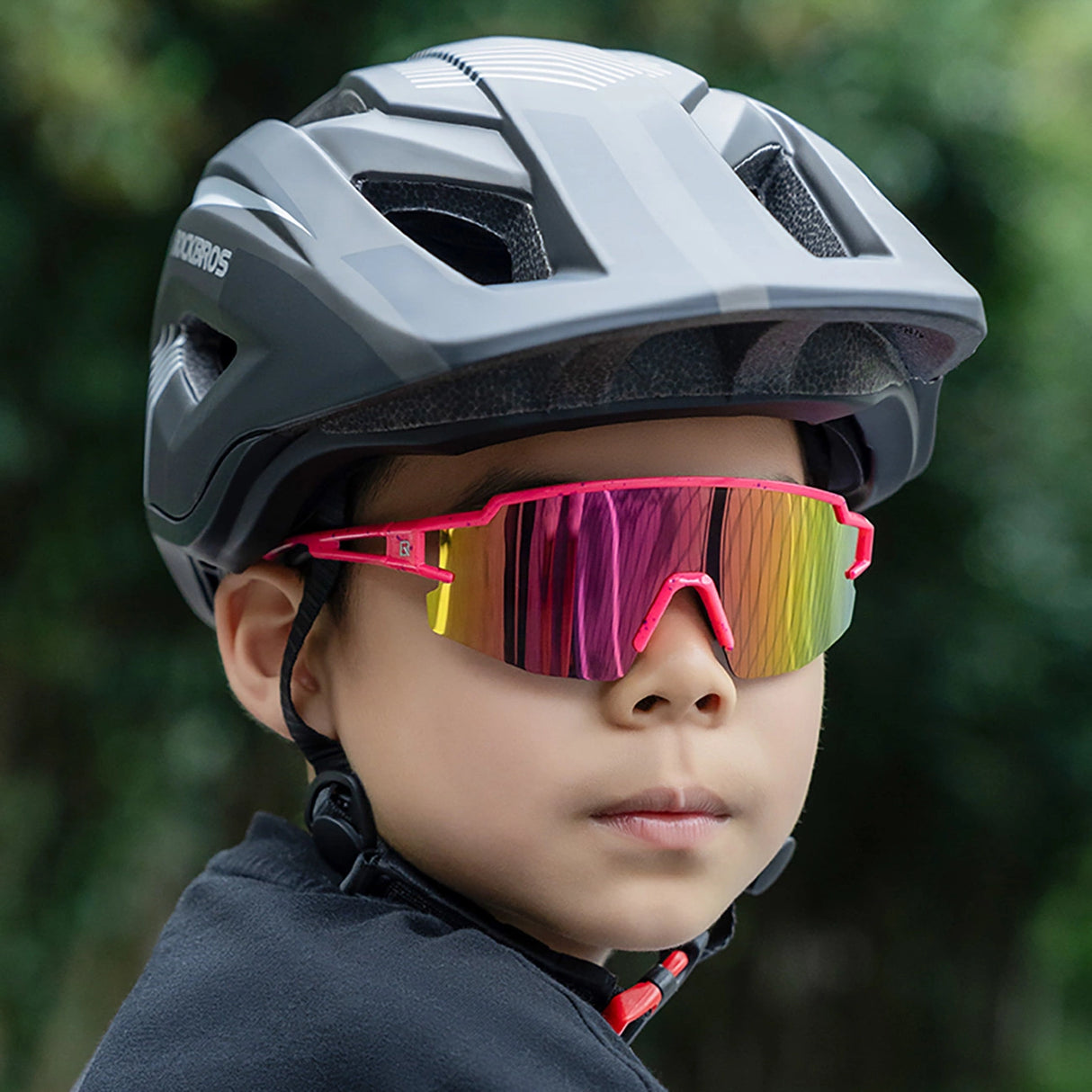 Rockbros Kids Polariserede UV Cykelbriller - Pink