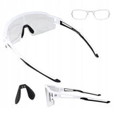 Rockbros Cycling Glasses Photochromic with UV Protection and Corrective Insert - White
