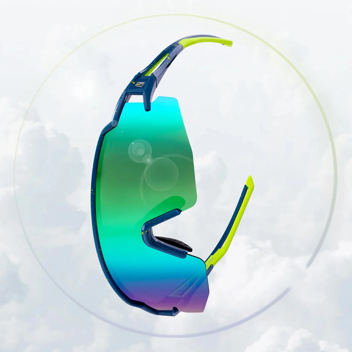 Rockbros Polariserede cykelbriller med UV-beskyttelse og korrigerende indsæt blå linser - blå