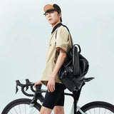 Rockbros cykelhatte med visir, hjelmomslag - gul