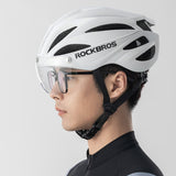 Rockbros cykelhjelm med visir, UV-beskyttelsesbriller, unisex - brun