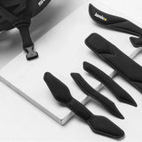 Rockbros cykelhjelm med visir, aftagelige UV-briller, unisex, skinnende - hvid