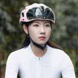 Rockbros cykelhjelm med visir, aftagelige UV-briller, aftagelige visir, unisex - pink