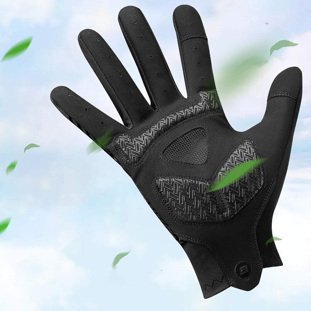 Rockbros cycling gloves spring/summer/autumn, full, size: L - black
