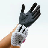 Rockbros sportshandsker fuld forår-sommer størrelse XL - hvid og sort