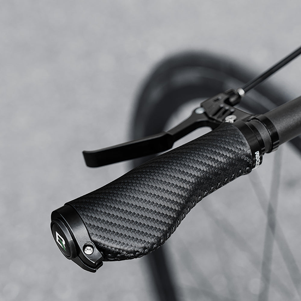 Rockbros-cykelgreber: krøllede ergonomiske anti-glidgreber - sorte