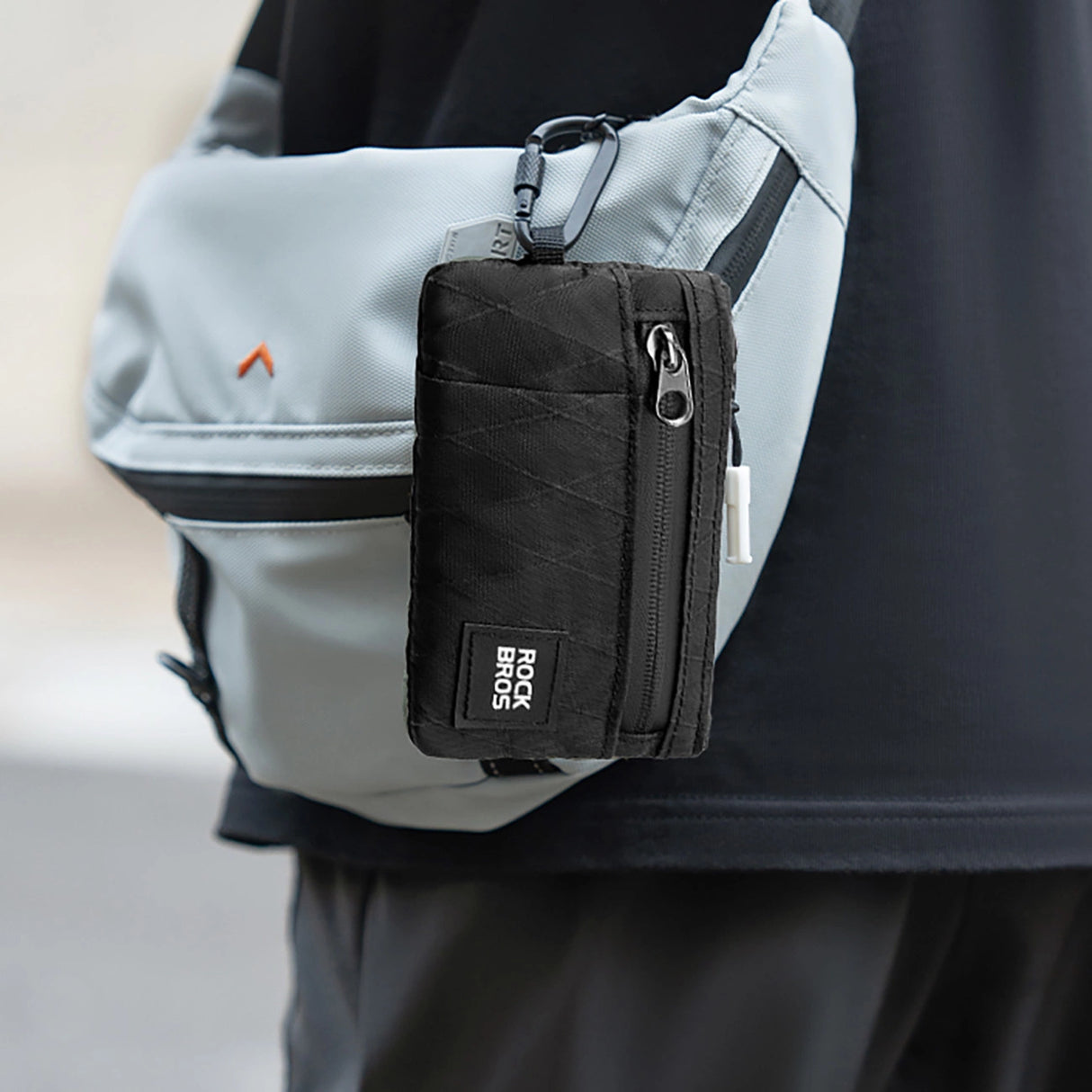 Rockbros Travel Wallet med Carabiner - sort