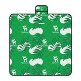 Qunature picnic-mad vandtæt camping tæppe 2 x 2 m - grøn