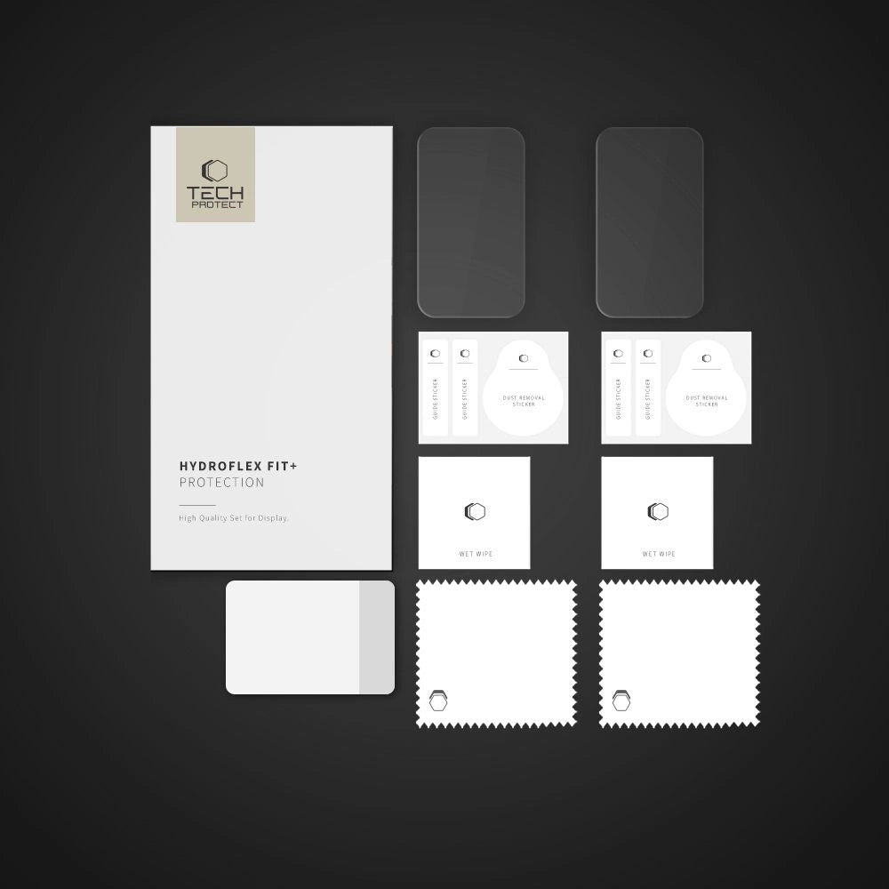 Tech-Protect Hydroflex Fit+ 2-pack Hydrogel Film til Xiaomi Smart Band 9 Aktiv - Gennemsigtig