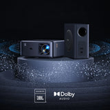 Yaber K2s Pro LCD FullHD 1080p Multimedia projektor med JBL højttalere og subwoofer - sort