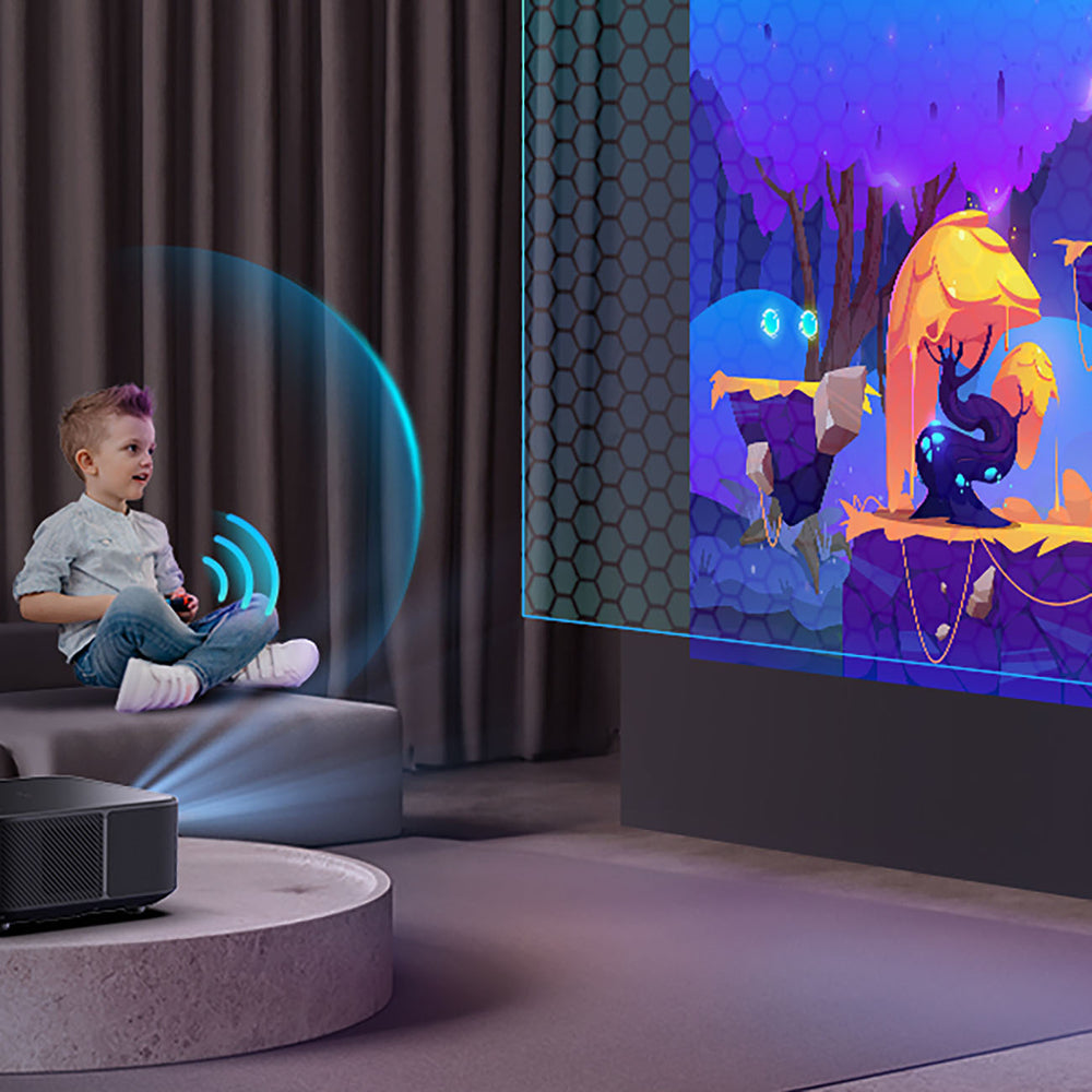 Yaber K3 Pro LCD FullHD 1080p Multimedia projektor med JBL højttalere og subwoofer - sort