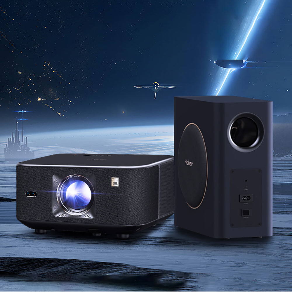 Yaber K3 Pro LCD FullHD 1080p Multimedia projektor med JBL højttalere og subwoofer - sort