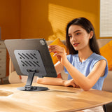 Wozinsky WRS-DSY84SS 360° Roterende Aluminium Tablet Stativ - Grå