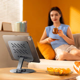 Wozinsky WRS-DSY84SS 360° Roterende Aluminium Tablet Stativ - Grå